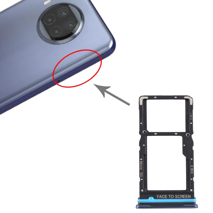 Tiroir Carte SIM + Tiroir Carte SIM / Tiroir Carte Micro SD pour Xiaomi Mi 10T Lite 5G