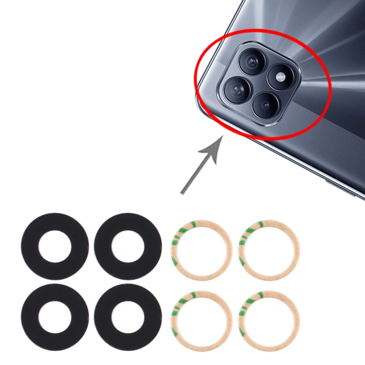 Objectif de caméra arrière pour OPPO Reno4 SE, 10 pièces