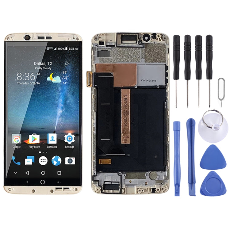 Écran LCD matériel AMOLED et numériseur assemblage complet avec cadre pour ZTE Axon 7 A2017 A2017U A2017G