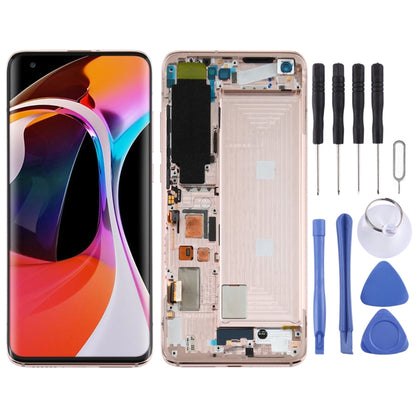 Écran LCD et numériseur complet avec cadre pour Xiaomi Mi 10 5G / Mi 10 Pro 5G M2001J2G, M2001J2I (version S), For Xiaomi Mi 10 5G (S Version)(Gold)