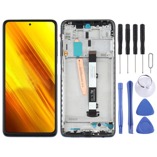 Écran LCD d'origine et numériseur complet avec cadre pour Xiaomi Poco X3 NFC / Poco X3