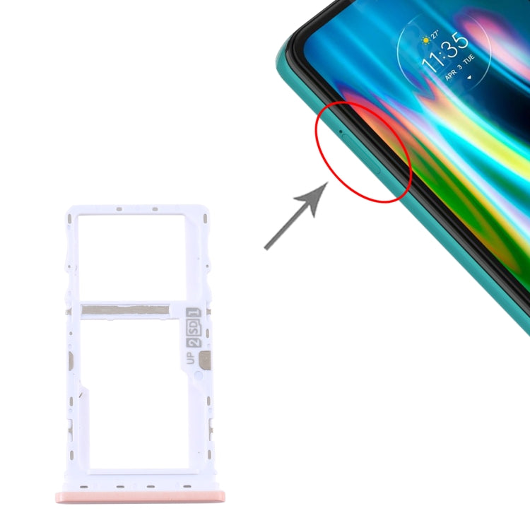 Plateau de carte SIM + plateau de carte SIM / plateau de carte Micro SD pour Motorola Moto G9 Play/Moto G9 (Inde)