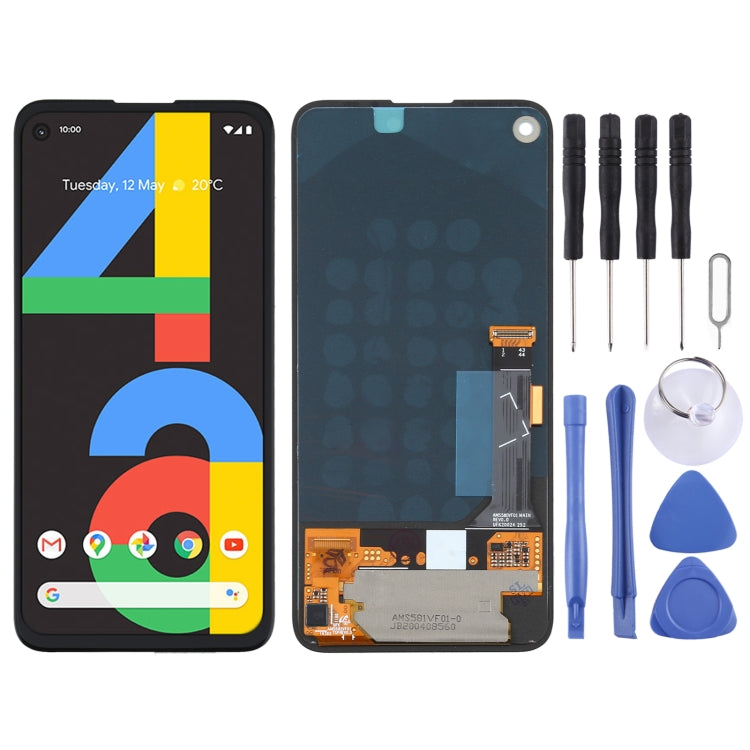 Ensemble complet d'écran LCD et de numériseur d'origine pour Google Pixel 4a G025J, For Google Pixel 4a