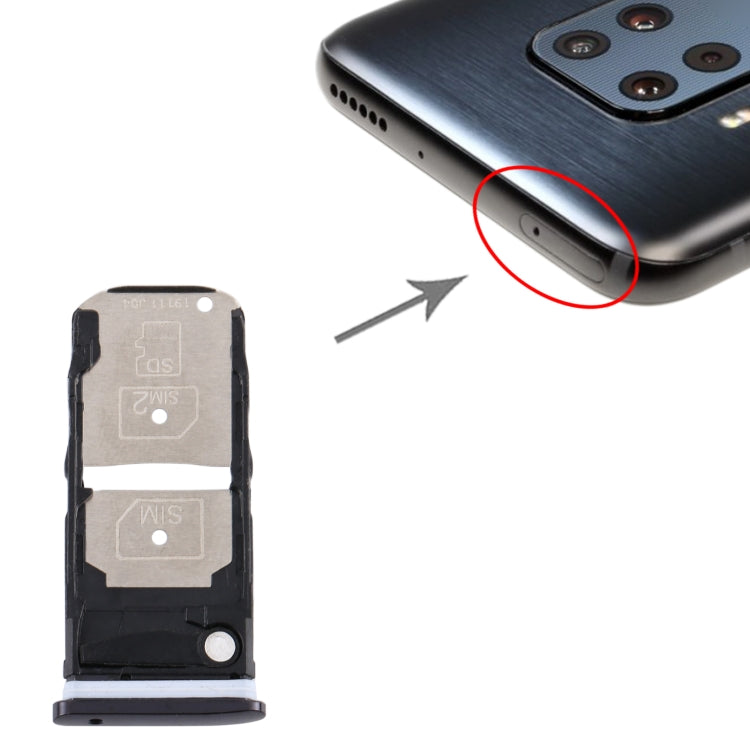 Tiroir Carte SIM + Tiroir Carte SIM / Tiroir Carte Micro SD pour Motorola One Zoom