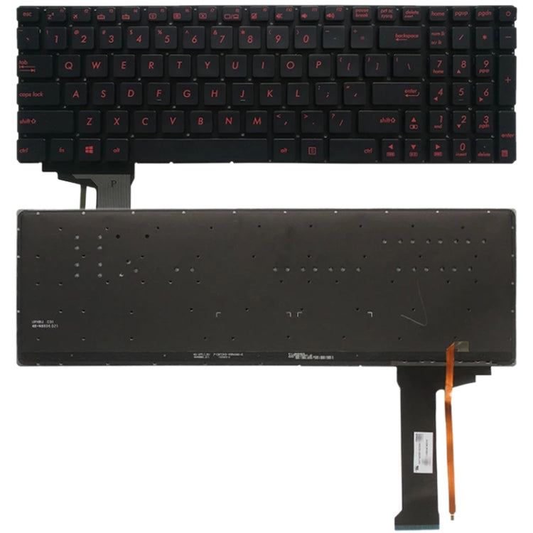 Clavier Version américaine avec rétro-éclairage, pour Asus GL552 GL552J GL552JX GL552V GL552VL GL552VW N552VW N552VX G771JM G771JW
