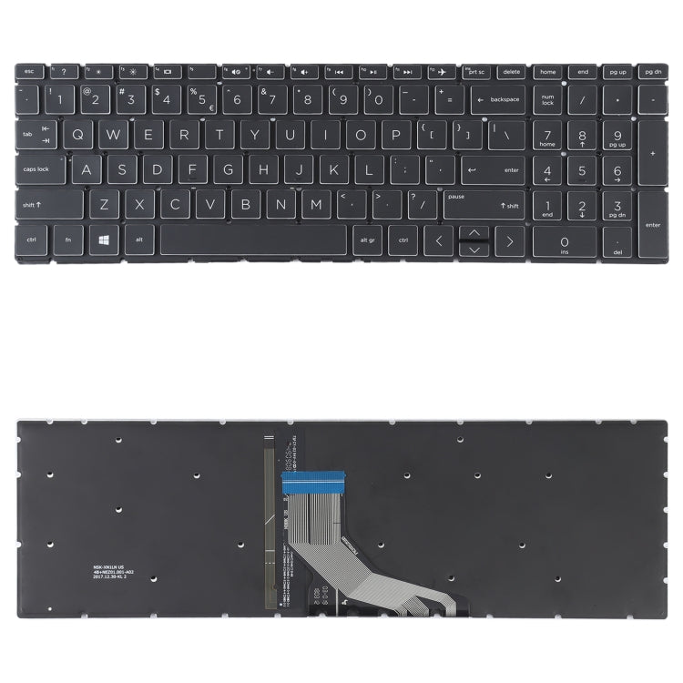 Clavier Version américaine avec rétroéclairage du clavier pour HP 15-DA 15-DA0002DX 15-DA0008CA 15-DB 15-DB0003CA TPN-C135 TPN-C136