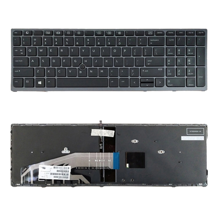 Clavier version américaine avec rétroéclairage pour HP Zbook 15 17 G3 848311-001