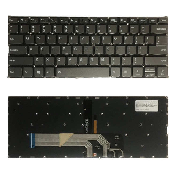 Clavier Version américaine avec rétro-éclairage pour Lenovo Yoga 730-13IKB 730-13IWL 730-15IKB 730-15IWL 530-14 530-14IKB FLEX6-14