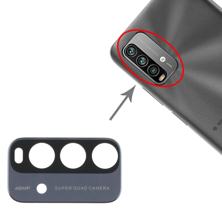 Objectif de caméra arrière 10 PCS pour Xiaomi Redmi Note 9 4G M2010J19SC
