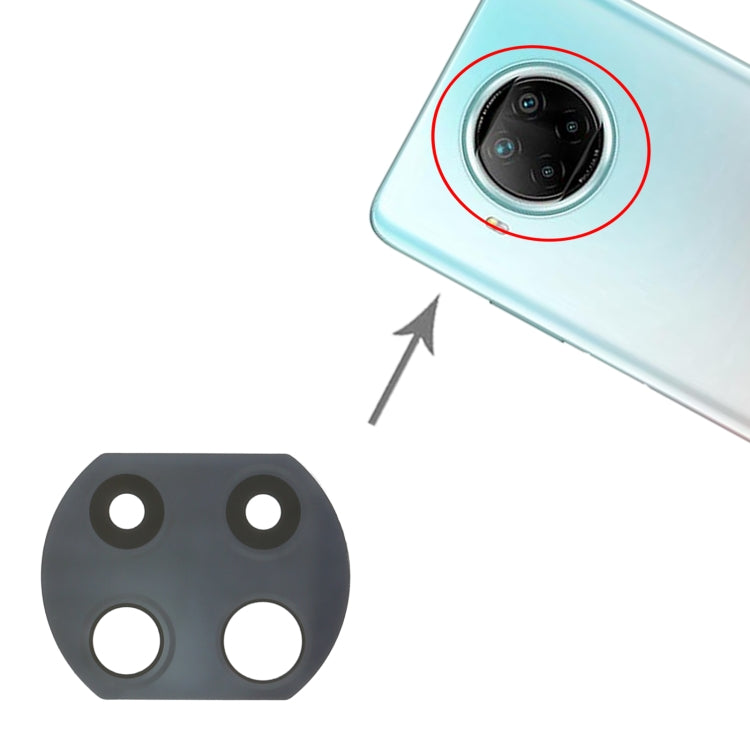 Objectif de caméra arrière 10 PCS pour Xiaomi Redmi Note 9 Pro 5G M2007J17C