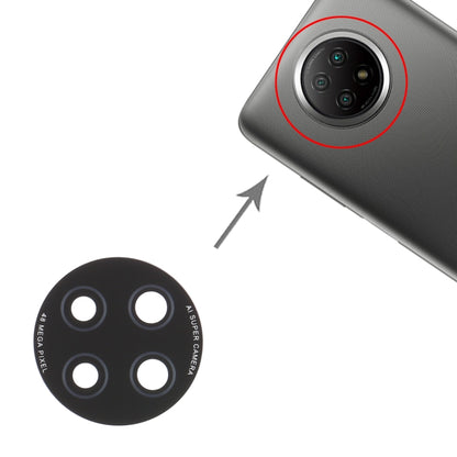 Objectif de caméra arrière 10 PCS pour Xiaomi Redmi Note 9 5G M2007J22C