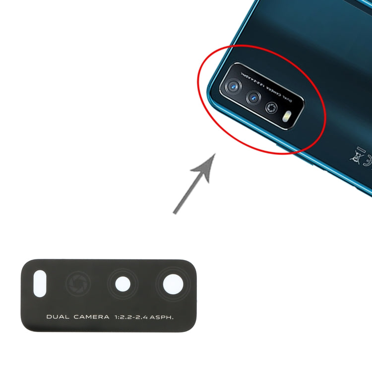 Objectif de caméra arrière pour Vivo Y11s / Y30 Standard / Y30G / Y12s / Y12a / Y12s 2021, 10 pièces