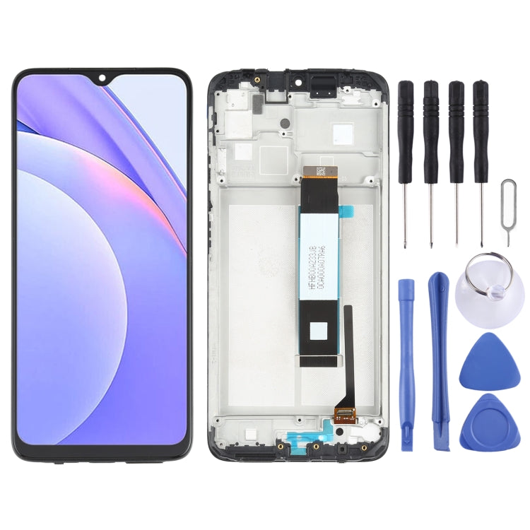 Écran LCD et numériseur assemblage complet avec cadre pour Xiaomi Redmi Note 9 4G / Poco M3 / Redmi 9 Power M2010J19SC M2010J19CG