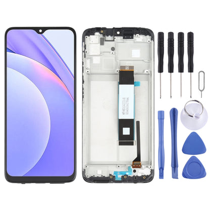 Écran LCD et numériseur assemblage complet avec cadre pour Xiaomi Redmi Note 9 4G / Poco M3 / Redmi 9 Power M2010J19SC M2010J19CG
