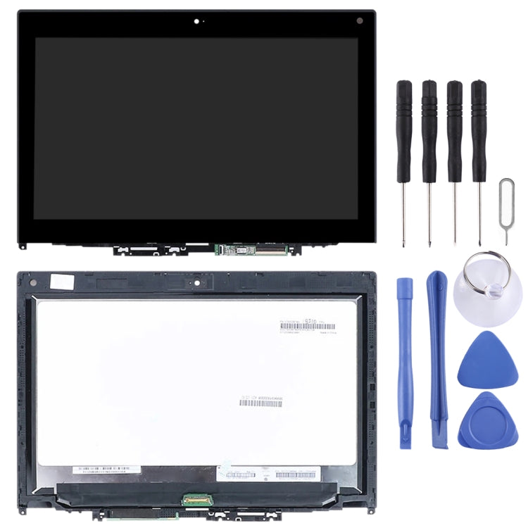 Écran LCD 1920 x 1080 FHD 30 broches et numériseur complet avec cadre pour Lenovo Thinkpad Yoga 260