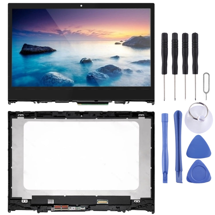 Écran LCD HD 1366 x 768 et numériseur complet avec cadre pour Lenovo IdeaPad Flex 5-14 5-1470 5-1480, For Lenovo IdeaPad Flex 5-14 (1366 x 768)