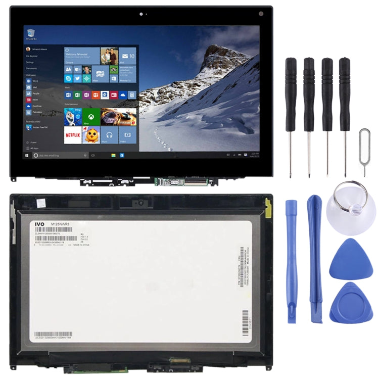 Écran LCD HD 1366 x 768 et numériseur complet avec cadre pour Lenovo Thinkpad 12,5" Yoga 260