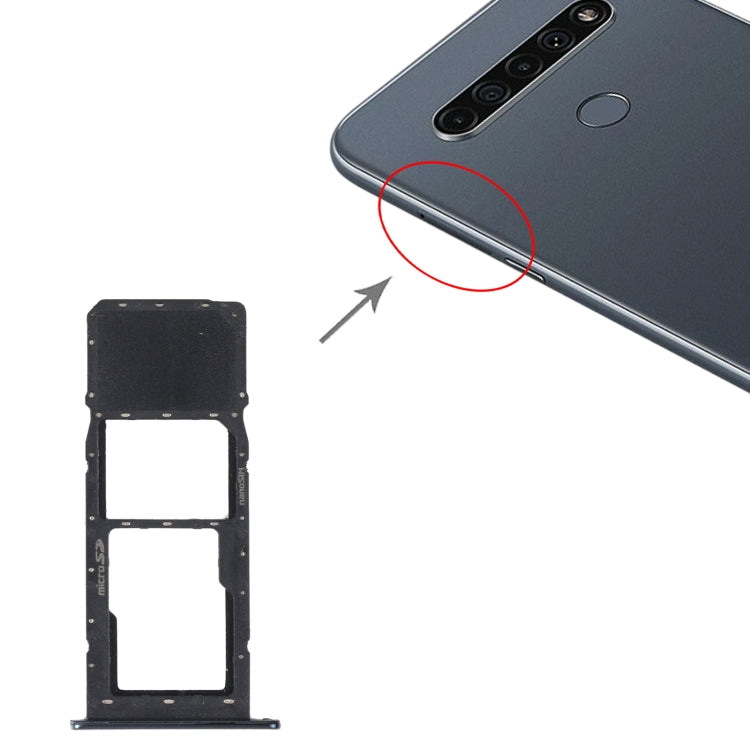 Plateau pour carte SIM + plateau pour carte Micro SD pour LG K61 LMQ630EAW, LM-Q630