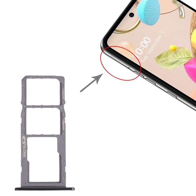 Plateau de carte SIM + plateau de carte SIM + plateau de carte Micro SD pour LG K42 / K52 (brésil) LMK420 LMK420H LMK420E LMK420Y