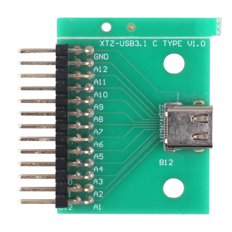 Carte de Test femelle Double face positive et négative de Type C USB 3.1 avec connecteur femelle PCB 24P