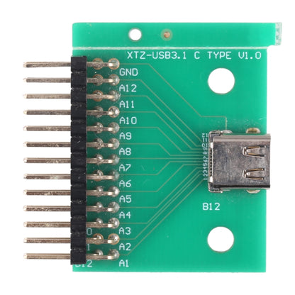 Carte de Test femelle Double face positive et négative de Type C USB 3.1 avec connecteur femelle PCB 24P