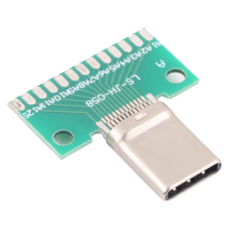 Carte de Test mâle Double face positive et négative de Type C USB 3.1 avec PCB 24 broches soudées