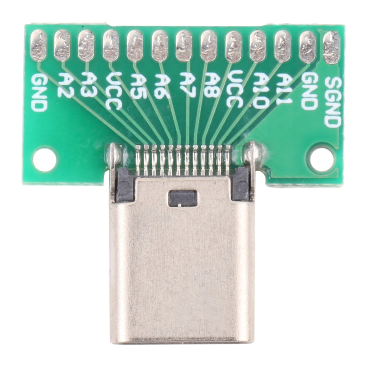 Carte de Test femelle Double face positive et négative de Type C, USB 3.1 avec PCB 24 broches soudées