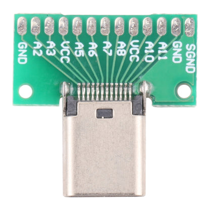 Carte de Test femelle Double face positive et négative de Type C, USB 3.1 avec PCB 24 broches soudées