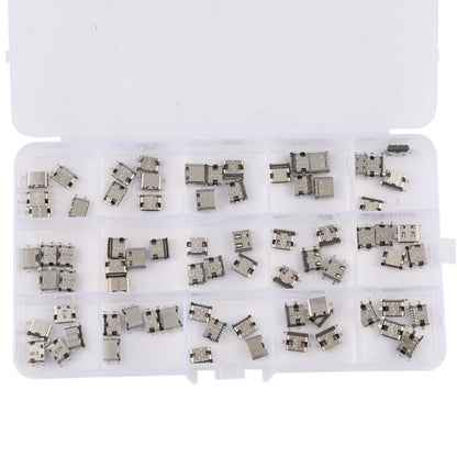 Connecteur de Port de chargement USB Type C 75 pièces/ensemble, 6 broches/12 broches/16 broches/14 broches/24 broches, pour Huawei / Samsung / Xiaomi, Etc.