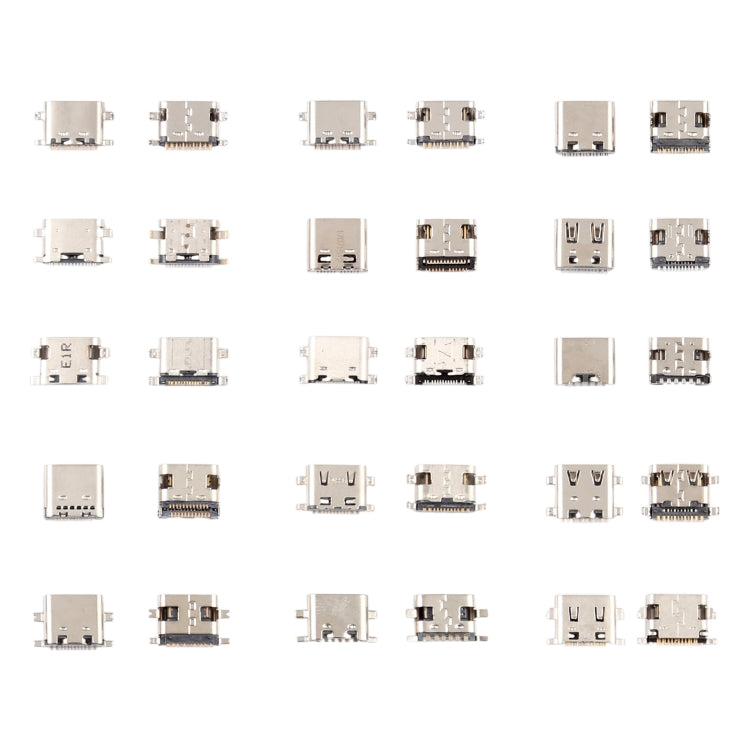 Connecteur de Port de chargement USB Type C 75 pièces/ensemble, 6 broches/12 broches/16 broches/14 broches/24 broches, pour Huawei / Samsung / Xiaomi, Etc.