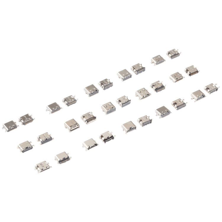 Connecteur de Port de chargement USB Type C 75 pièces/ensemble, 6 broches/12 broches/16 broches/14 broches/24 broches, pour Huawei / Samsung / Xiaomi, Etc.