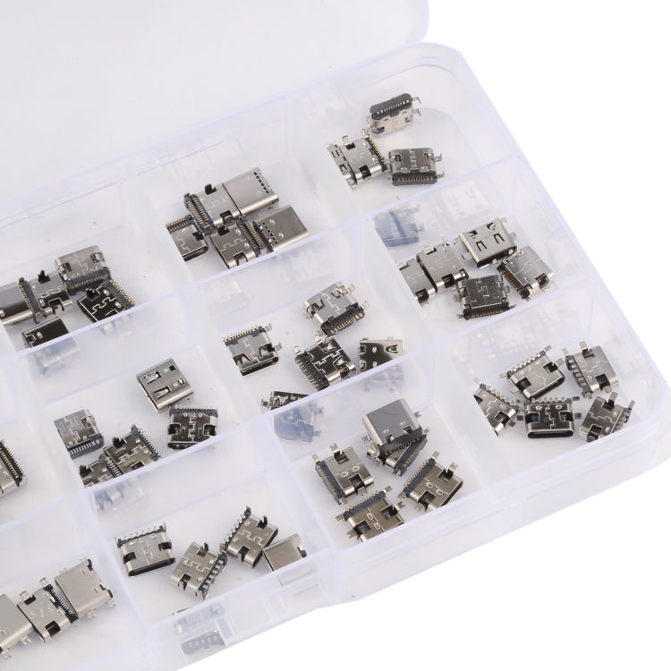 Connecteur de Port de chargement USB Type C 75 pièces/ensemble, 6 broches/12 broches/16 broches/14 broches/24 broches, pour Huawei / Samsung / Xiaomi, Etc.