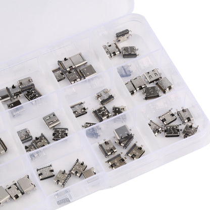 Connecteur de Port de chargement USB Type C 75 pièces/ensemble, 6 broches/12 broches/16 broches/14 broches/24 broches, pour Huawei / Samsung / Xiaomi, Etc.