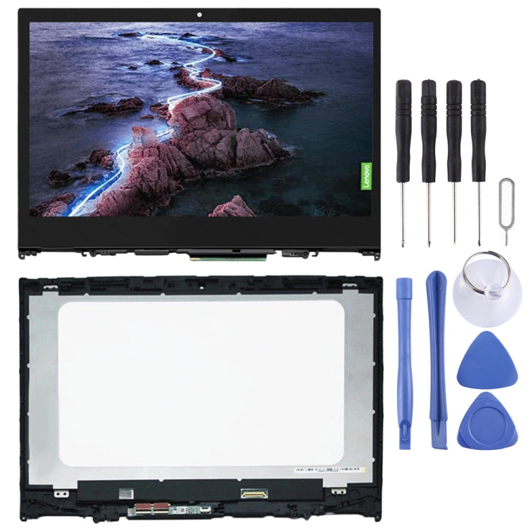 Écran LCD 1366 x 768px et numériseur complet avec cadre pour Lenovo Yoga 520-14IKB, For Lenovo Yoga 520-14IKB 1366 x 768px