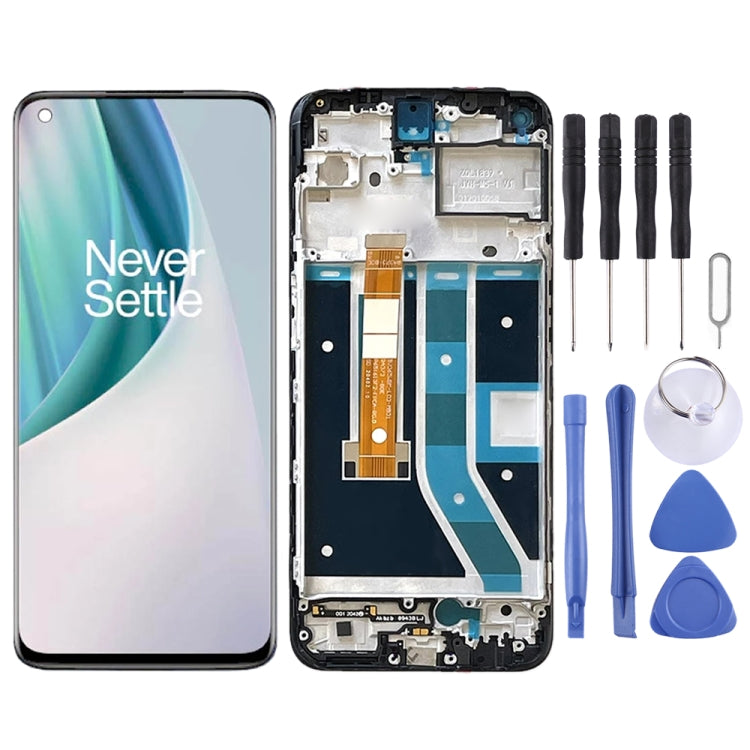 Pour OnePlus Nord N100 BE2013 numériseur assemblage complet avec cadre écran LCD OEM