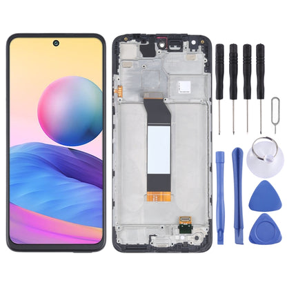 Écran LCD d'origine pour Xiaomi Redmi Note 10 5G / Redmi Note 10T 5G / Redmi Note 10T 5G M2103K19I / Poco M3 Pro 5G M2103K19PG, M2103K19PI, M2103K19G, M2103K19C numériseur assemblage complet avec cadre
