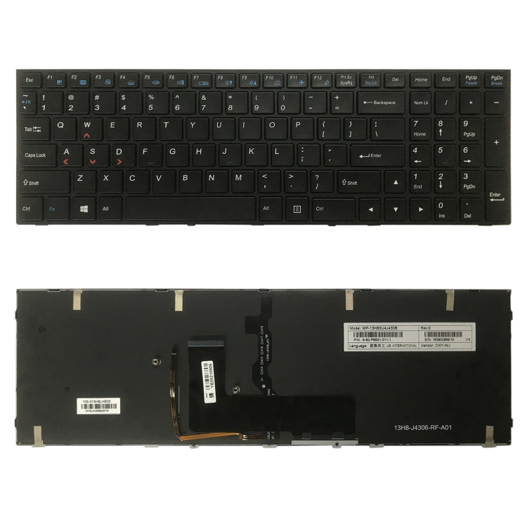 Clavier Version américaine avec rétro-éclairage pour Hasee Z7M Z7-KP7GS ZX7-CP5S2 Z7M-CT7GS Z7M-KP7G1 Z7M-KP5GS K690E
