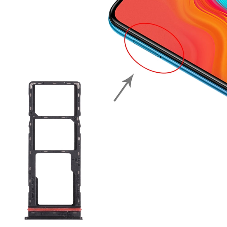 Pour infinix Hot 8 Lite X650 plateau de carte SIM + plateau de carte SIM + plateau de carte Micro SD