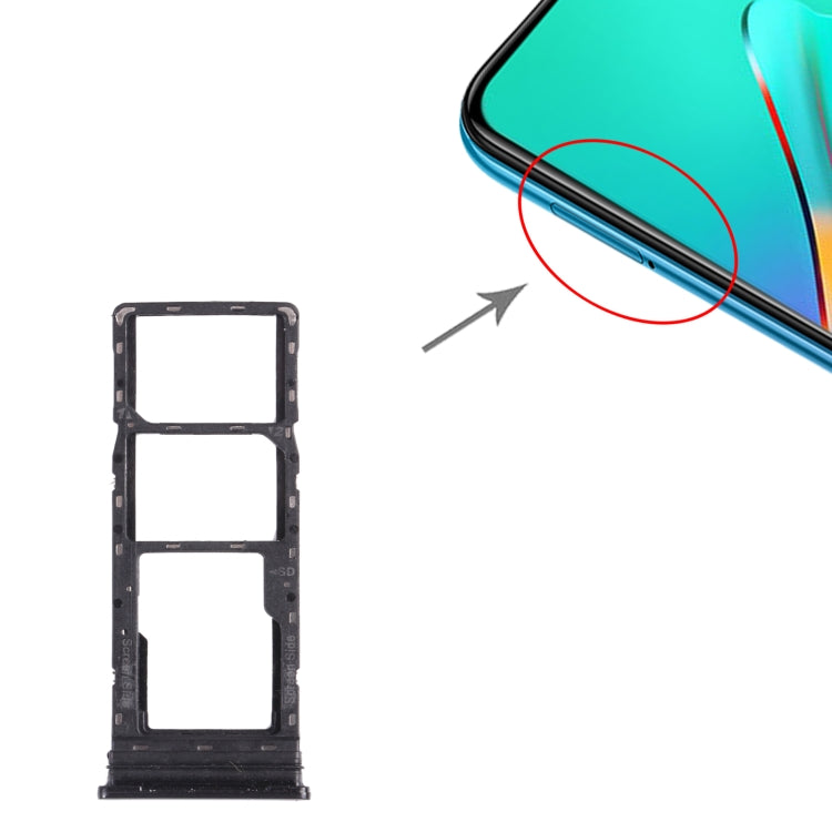 Pour infinix Smart 5 X657 X657C plateau de carte SIM + plateau de carte SIM + plateau de carte Micro SD