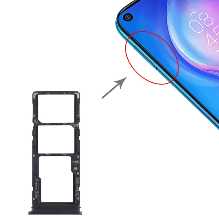 Pour Tecno Spark 5 Pro KD7 plateau de carte SIM + plateau de carte SIM + plateau de carte Micro SD