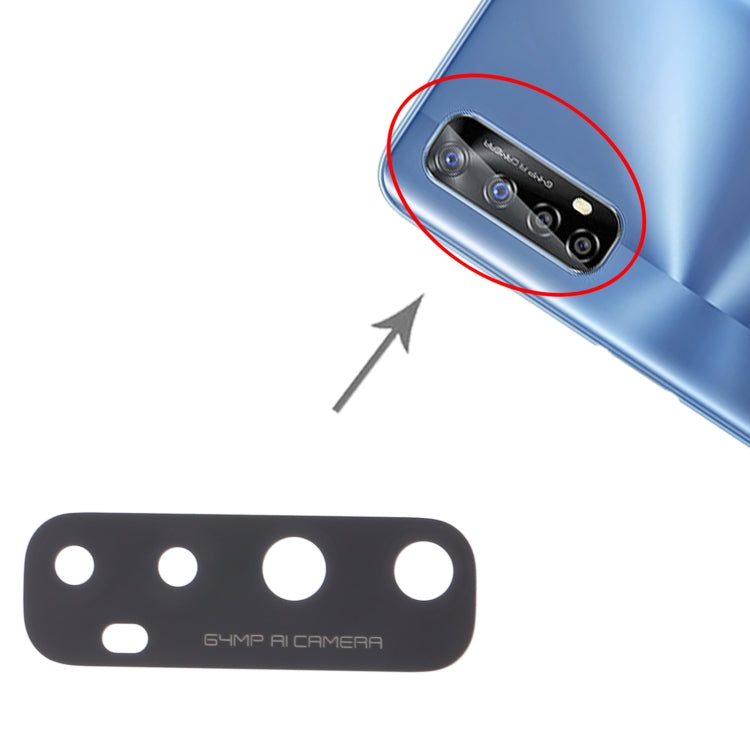 Pour OPPO Realme 7 (Asie) RMX2151, RMX2163 Objectif de caméra arrière 10 pièces, For OPPO Realme 7 (Asia)
