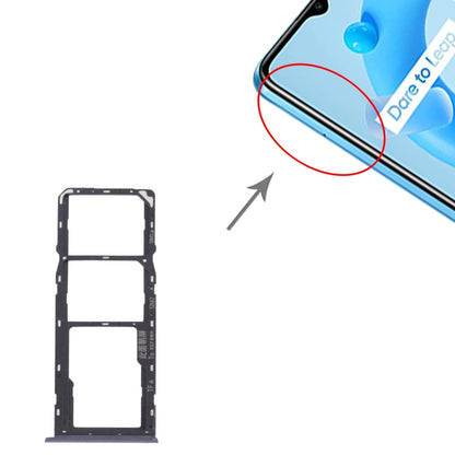 Pour OPPO Realme C11 (2021) RMX3231 Plateau de carte SIM + Plateau de carte SIM + Plateau de carte Micro SD, For OPPO Realme C11 (2021)