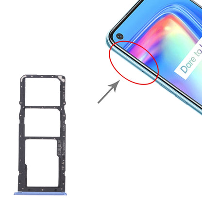 Pour OPPO Realme 7 (Asie) RMX2151, RMX2163 Plateau de carte SIM + Plateau de carte SIM + Plateau de carte Micro SD, For OPPO Realme 7 (Asia)