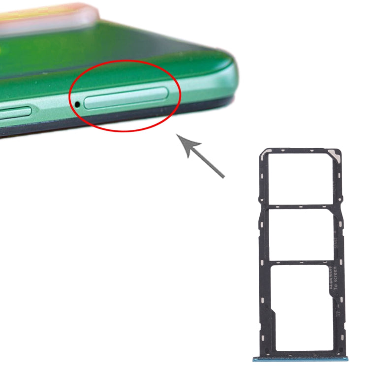 Pour OPPO Realme 6i / Realme Narzo 10 Plateau de carte SIM + Plateau de carte SIM + Plateau de carte Micro SD, For OPPO Realme 6i