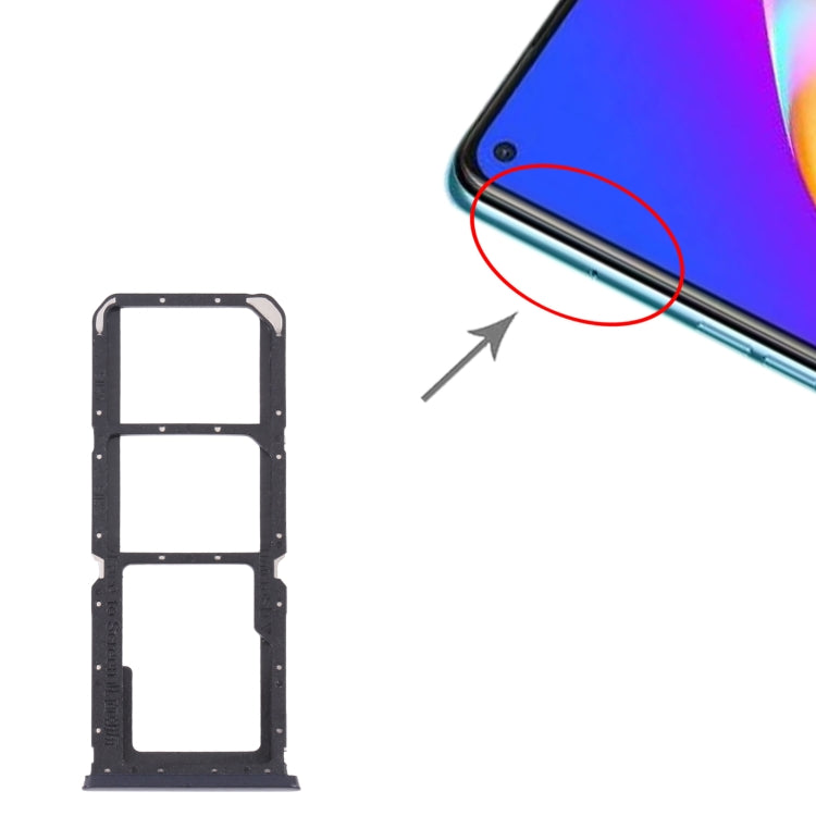 Pour OPPO A54 CPH2239 / A55 4G Plateau de carte SIM + Plateau de carte SIM + Plateau de carte Micro SD