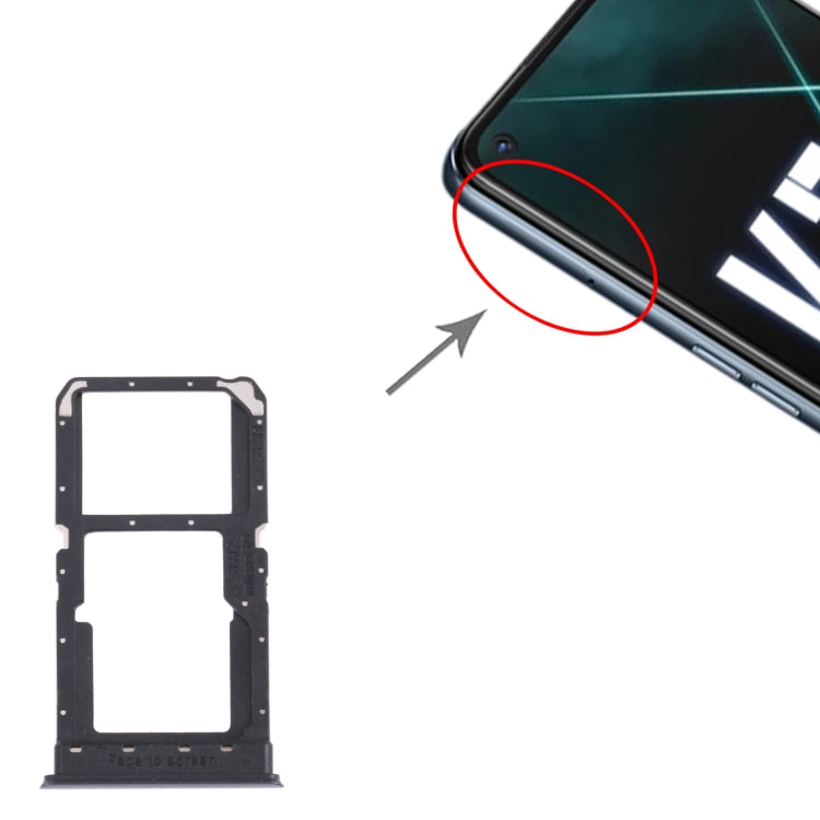 Pour OPPO K7X / Realme V5 / Realme Q2 PERM00 Plateau de carte SIM + Plateau de carte SIM / Plateau de carte Micro SD, For OPPO K7X