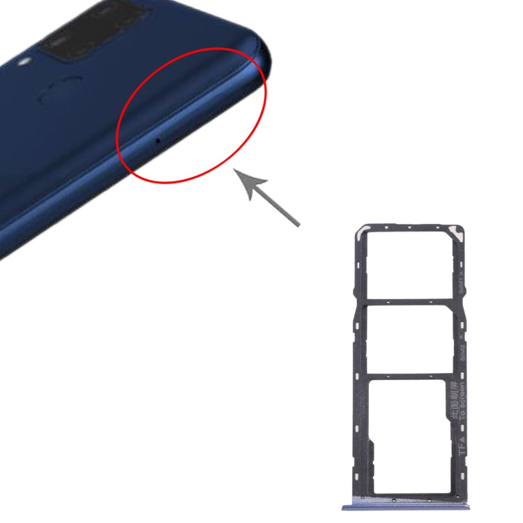 Pour OPPO Realme C15 RMX2180 Plateau de carte SIM + Plateau de carte SIM + Plateau de carte Micro SD, For OPPO Realme C15