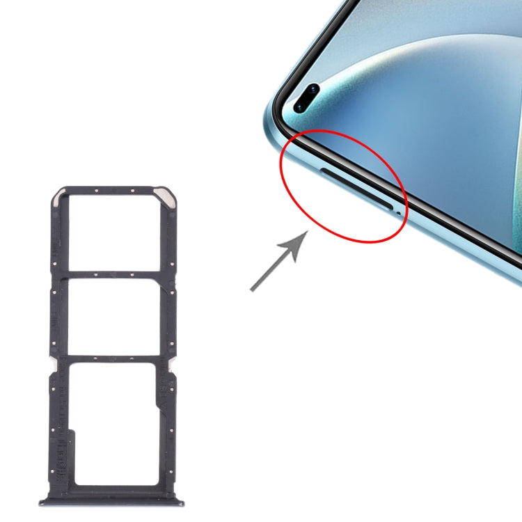 Pour OPPO A74 5G / A54 5G / A93 PCGM00, PEHM00 Plateau pour carte SIM + Plateau pour carte SIM + Plateau pour carte Micro SD