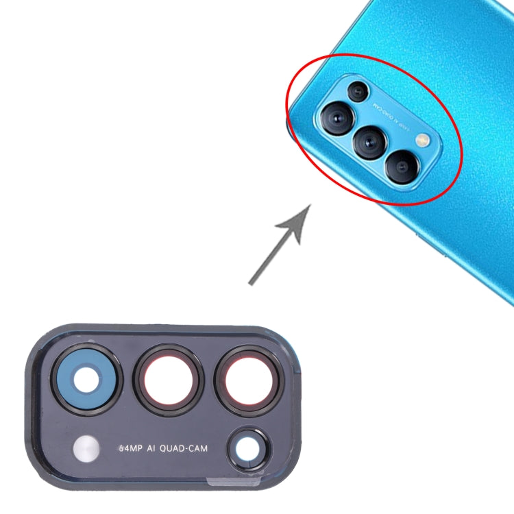 Pour OPPO Reno5 5G PEGM00, PEGT00, CPH2145 Couvercle d'objectif de caméra