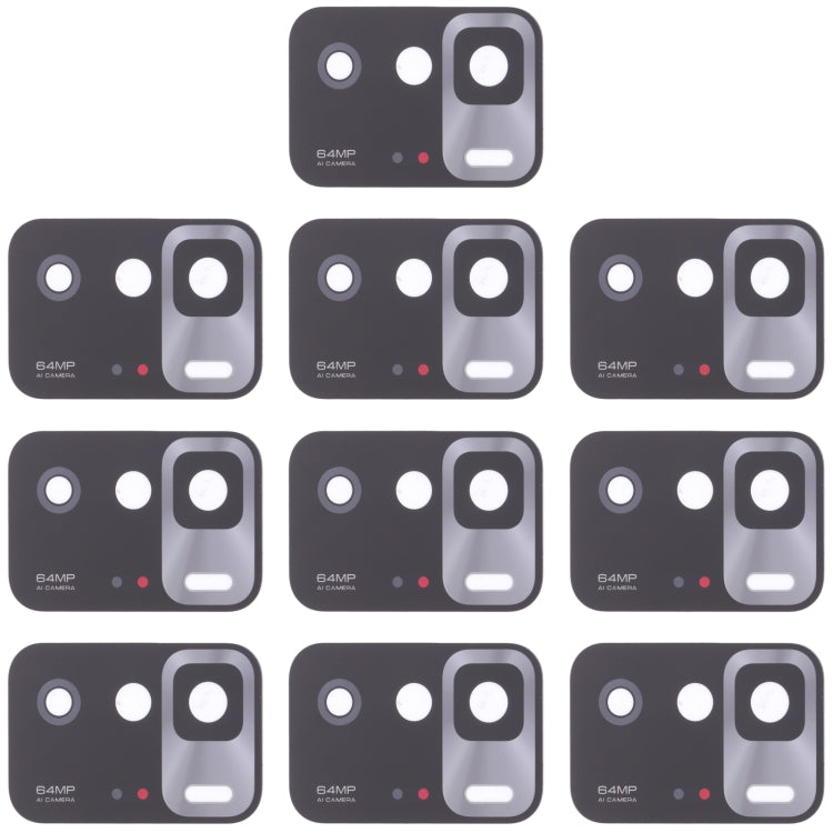 Objectif de caméra arrière 10 PCS pour Xiaomi Redmi Note 10 Pro 5G / Poco X3 GT